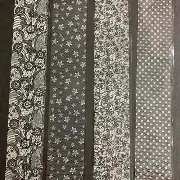 5/$25 8 yards Nail foils white lace heart stars … - Picture 2 of 2